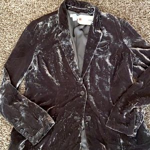 Sundance Sofia Velvet Blazer smoke Silk lining